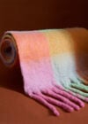 Colour Block Square Scarf, Orange, large