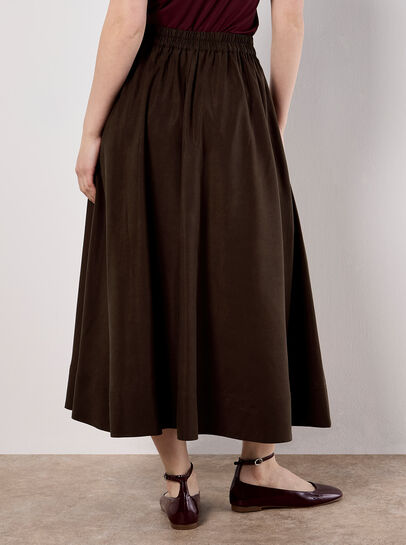 Soft Woven A-Line Midaxi Skirt
