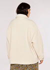 Curve Teddy Borg Shacket, Cream, large