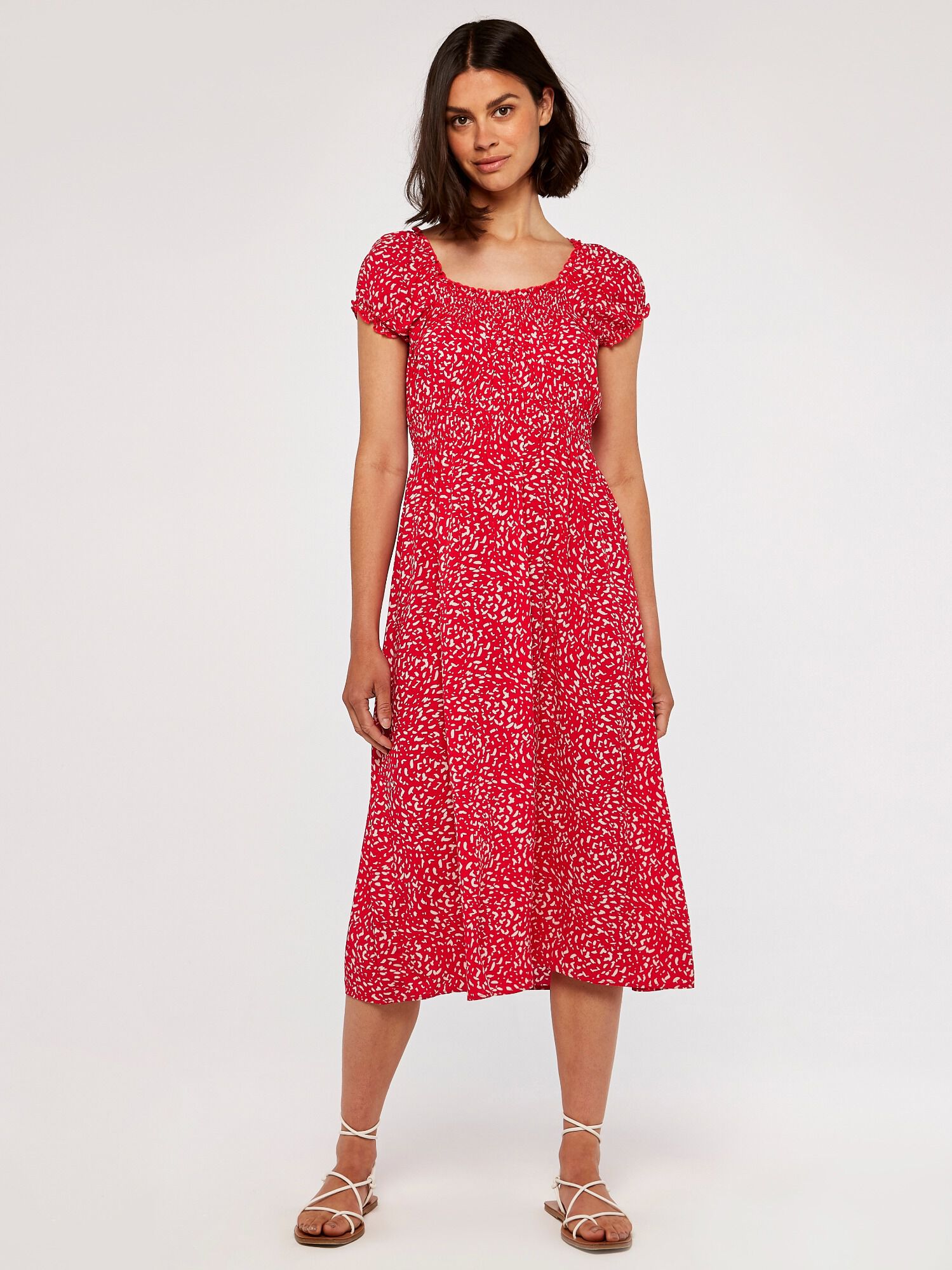 Polka dot milkmaid dress shop
