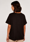 Iridescent Hearts Tshirt, Black, large