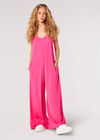 Modal Palazzo Jersey Jumpsuit, Fuchsia, large