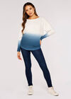Ombre Batwing Jumper, Blue, large