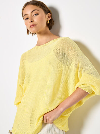 Lightweight Knit Oversized Batwing Top