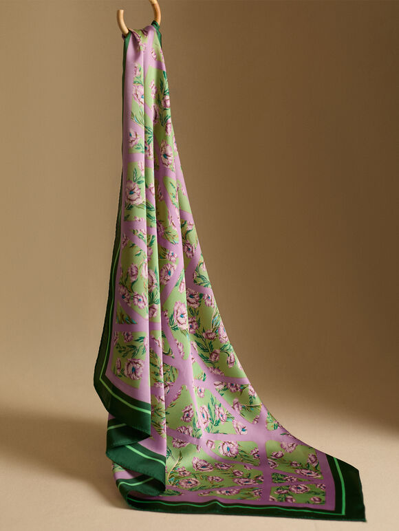 Summer Holiday Head Scarf, Green, large