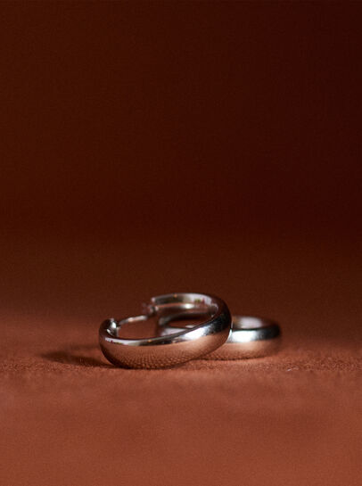 Silver Tone Hoop Earrings