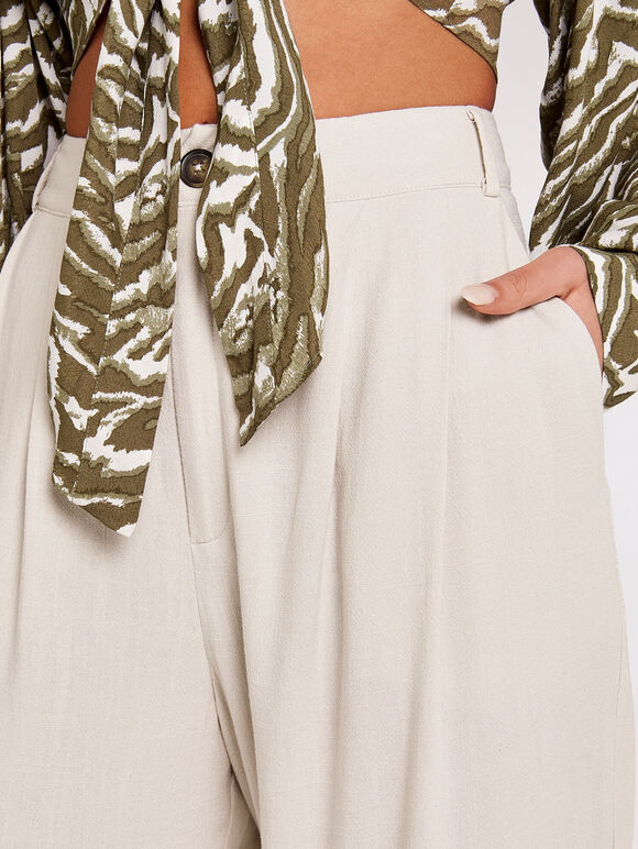 Palazzo Trousers, Stone, large