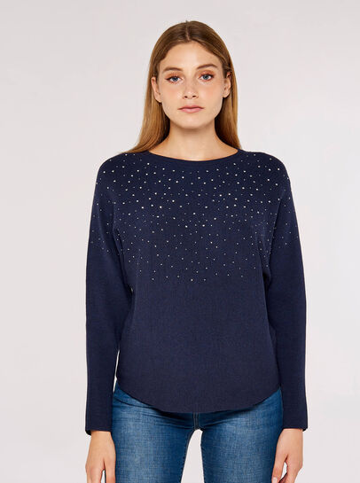 Heatsealed Spray Batwing Jumper