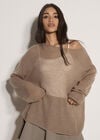 Lightweight Brushed Oversized Jumper, Camel, large