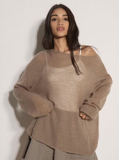 Lightweight Brushed Oversized Jumper