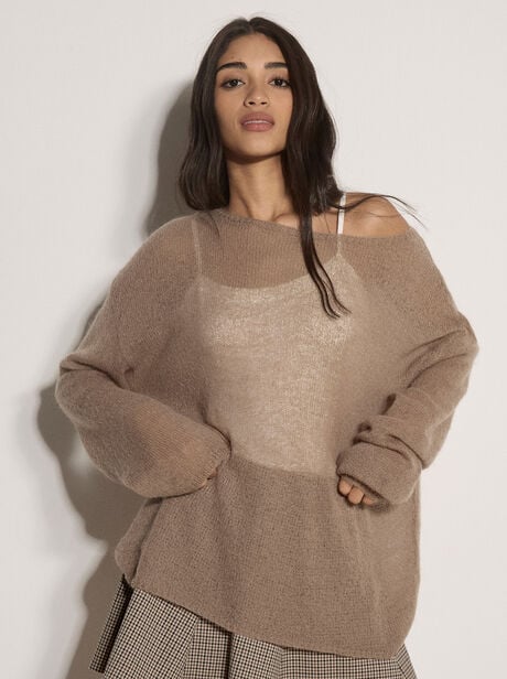 Lightweight Brushed Oversized Jumper