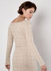 Cable Knit Cropped Jumper, Stone, large
