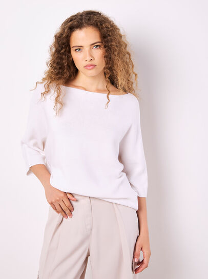 Stretch Knit Batwing Top