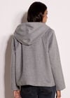 Wool-Look Hooded Jacket, Grey, large