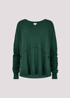Waffle Jersey Layered Top, Green, large