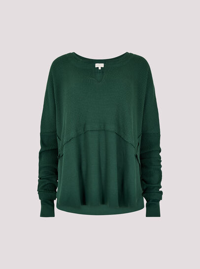 Waffle Jersey Layered Top