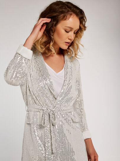 Sequin Belt Blazer