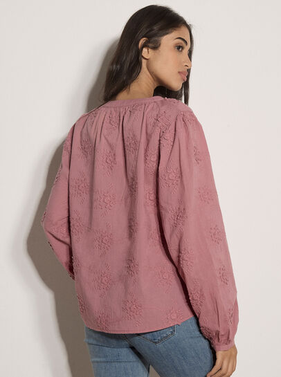 Floral Embroidered Cotton Blouse
