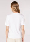 T-Shirt mit Flügelärmeln, Weiß, Größe L