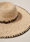 Jute Straw Hat, Stone, large