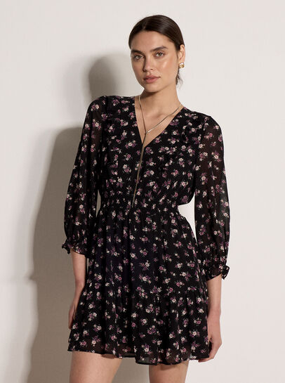 Vintage Ditsy Floral Mini Dress