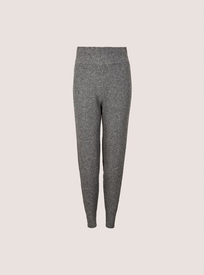 Soft Ribbed Knit Slim-Leg Joggers