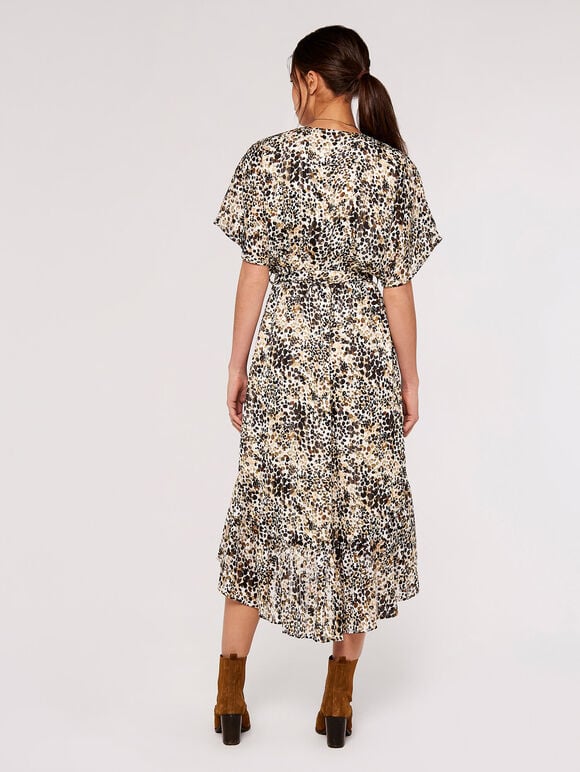 Watercolour Dot Midi Dress, Cream, large