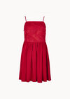 Eyelash Embroidered Cami Mini Dress, Red, large