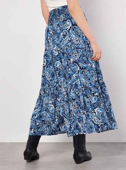 Paisley Tiered Maxi Skirt
