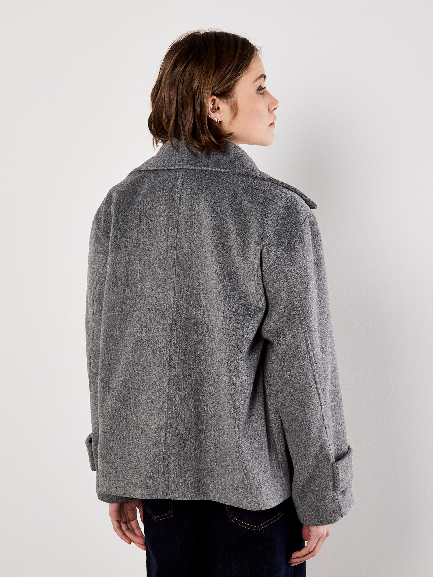 Tailored Short Peacoat Jacket | Apricot Clothing