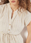 Stripe Woven Palazzo Jumpsuit, Stone, large