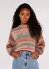 Chunky Knit Jumper, Coral, large