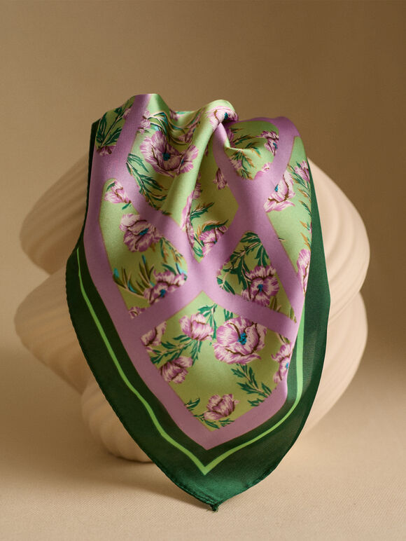 Summer Holiday Head Scarf, Green, large