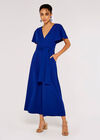 Cape Culotte Jumpsuit, Blue, large