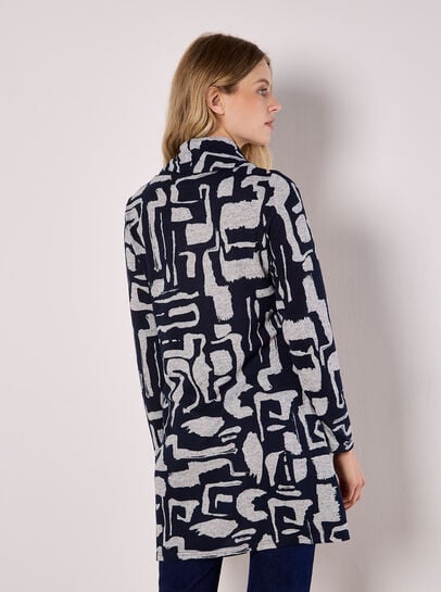 Abstract Geo Wrap Top