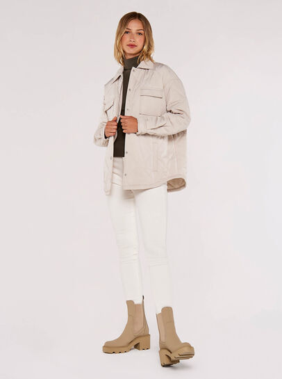 Collared Quilted Jacket
