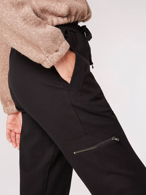 Pantalon de jogging cargo à jambe étroite, noir, grand