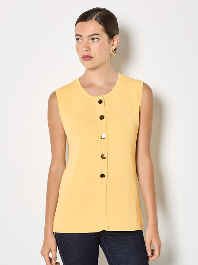 Ribbed Knit Waistcoat