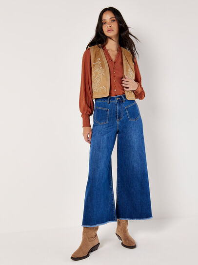 Ruffle Neck Textured Blouse