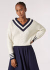 Multi Fleck Chunky Knit Cricket Jumper, Pierre, grand