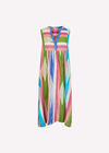 Colourful Stripe Midi Dress, Pink, large