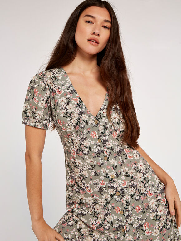 Ditsy Floral Dress, Mint, large