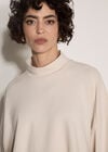Waffle Jersey Knit Oversized Top, Stone, large