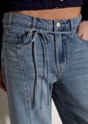 Mai Tie Detail Straight-Leg Jeans, Blue, large
