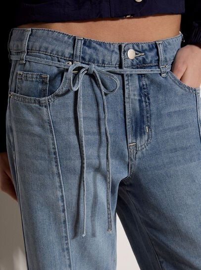 Mai Tie Detail Straight-Leg Jeans