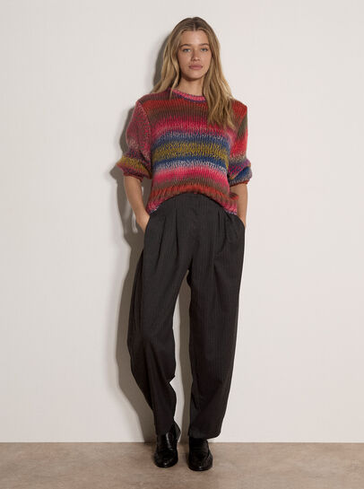 Chunky Knit Tonal Stripe Jumper