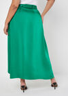 Curve Asymmetric Satin Maxi Skirt, Green, large