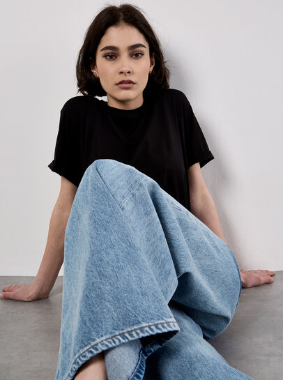 Dip Dye Wide Leg Jeans
