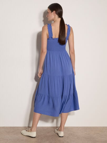 Smock Tiered Midi Dress