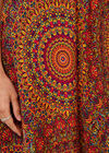 Moroccan Mandala Midi  Dress, Red, large
